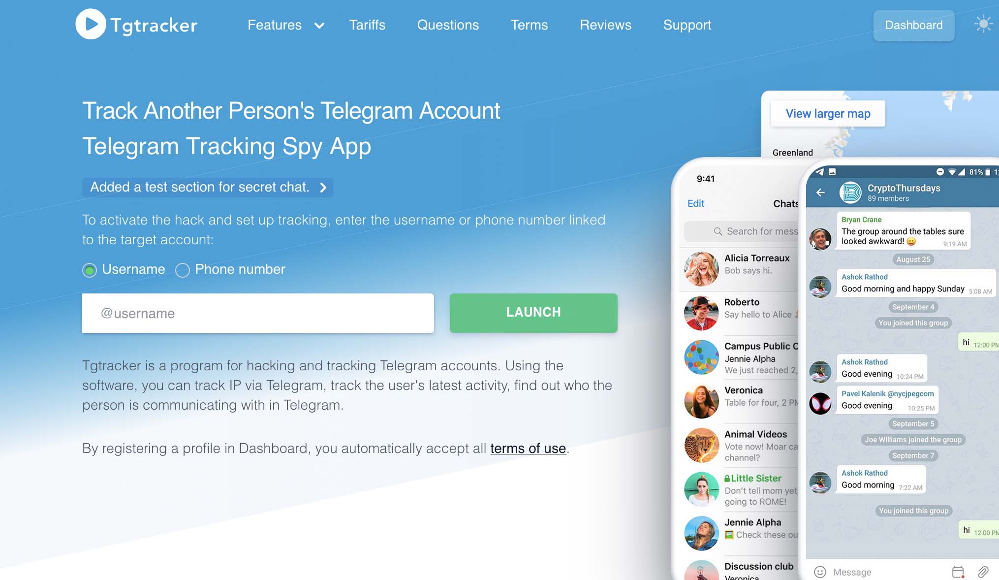 Intercept and eavesdrop on a secret Telegram chat using Tgtracker